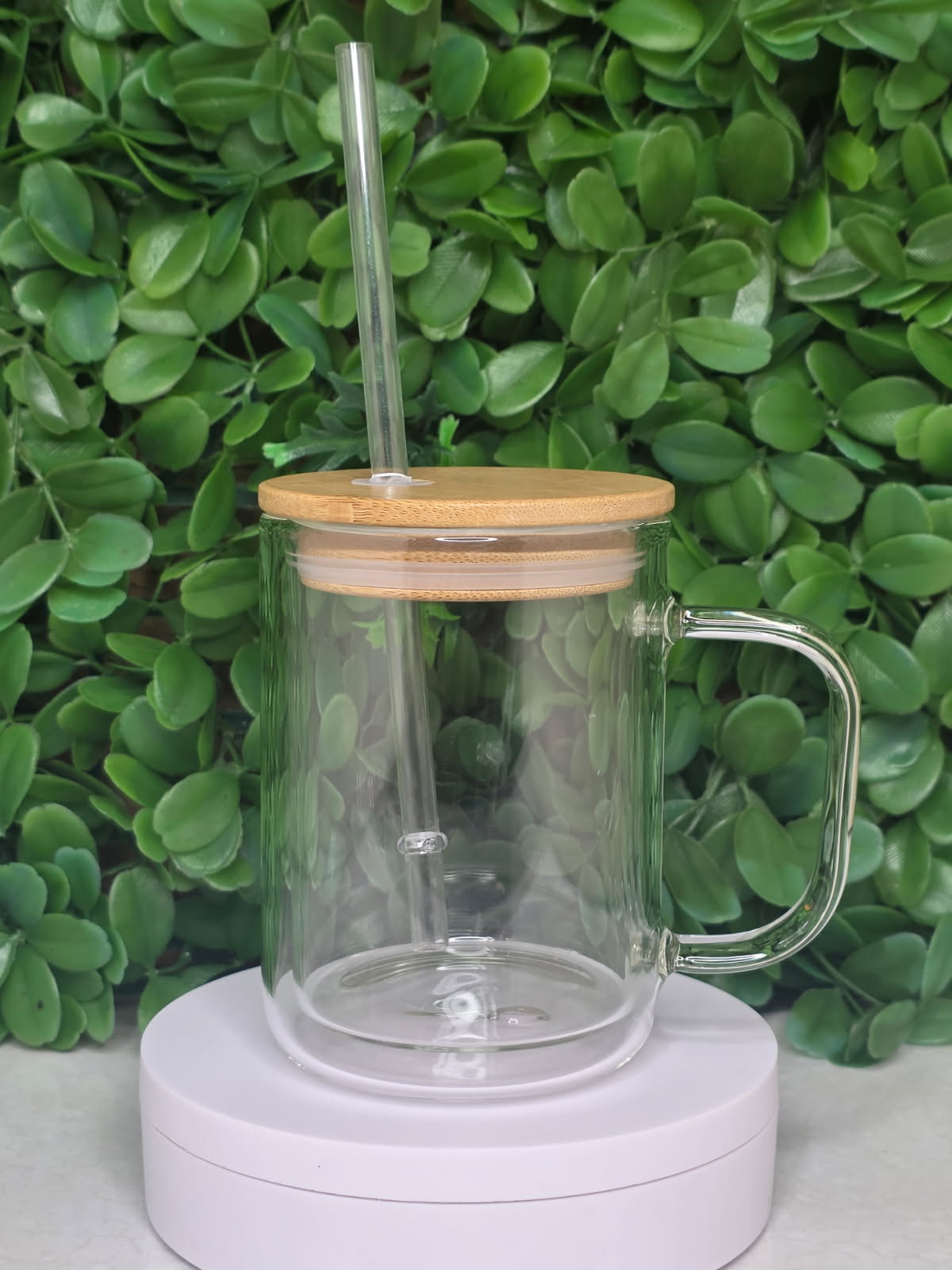 17oz Glass Coffee Mugs with Handle
