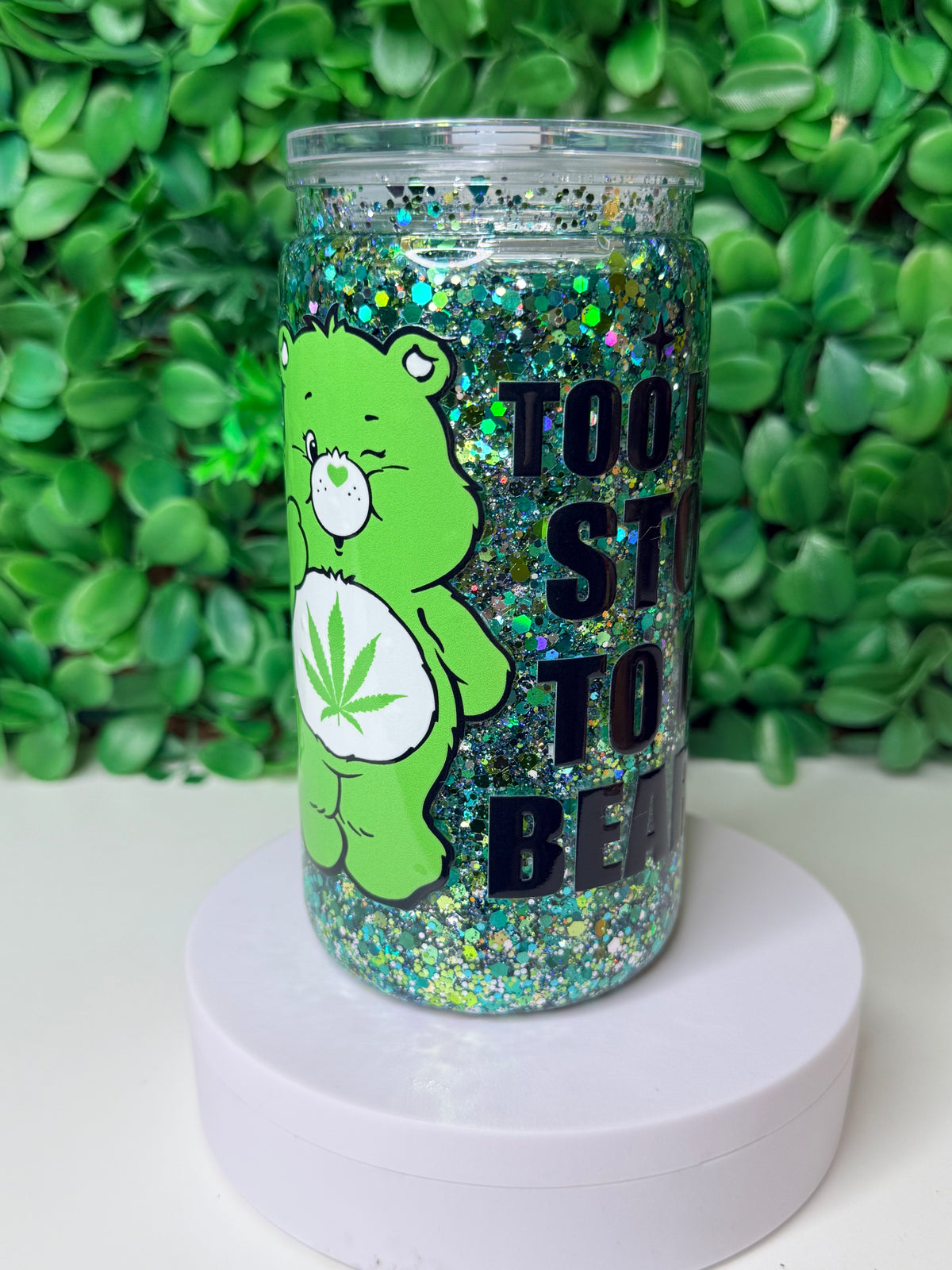 Acrylic 16oz Snow Globe Tumbler