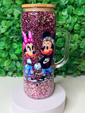20oz Glass Snow Globe Tumbler with handle