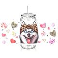 Husky dog with Hearts