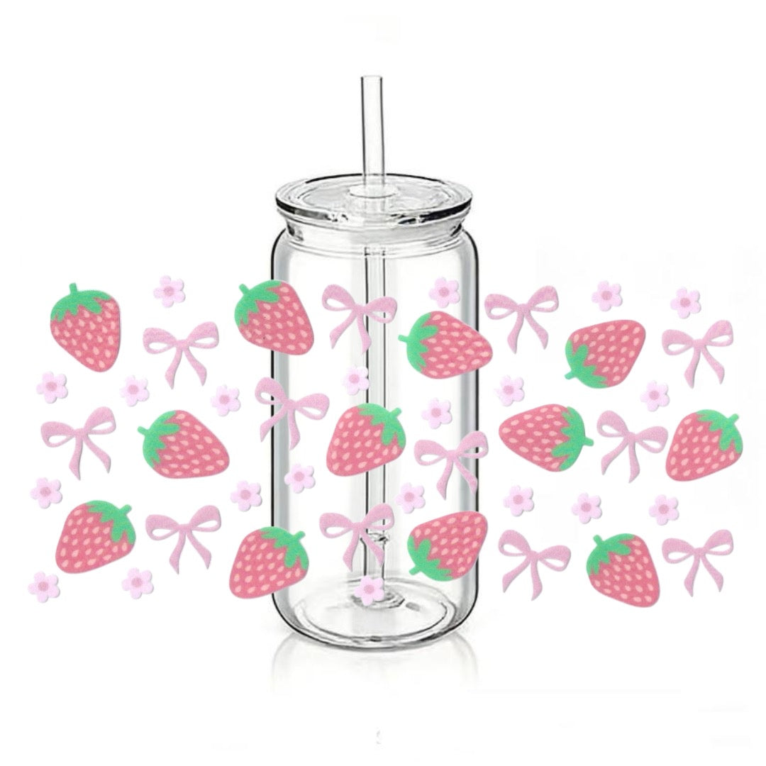 Strawberries & Pink Bows
