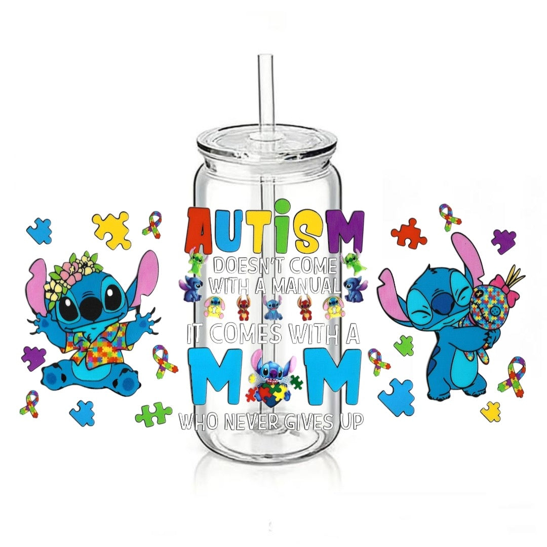 Autism quote & Stitch.