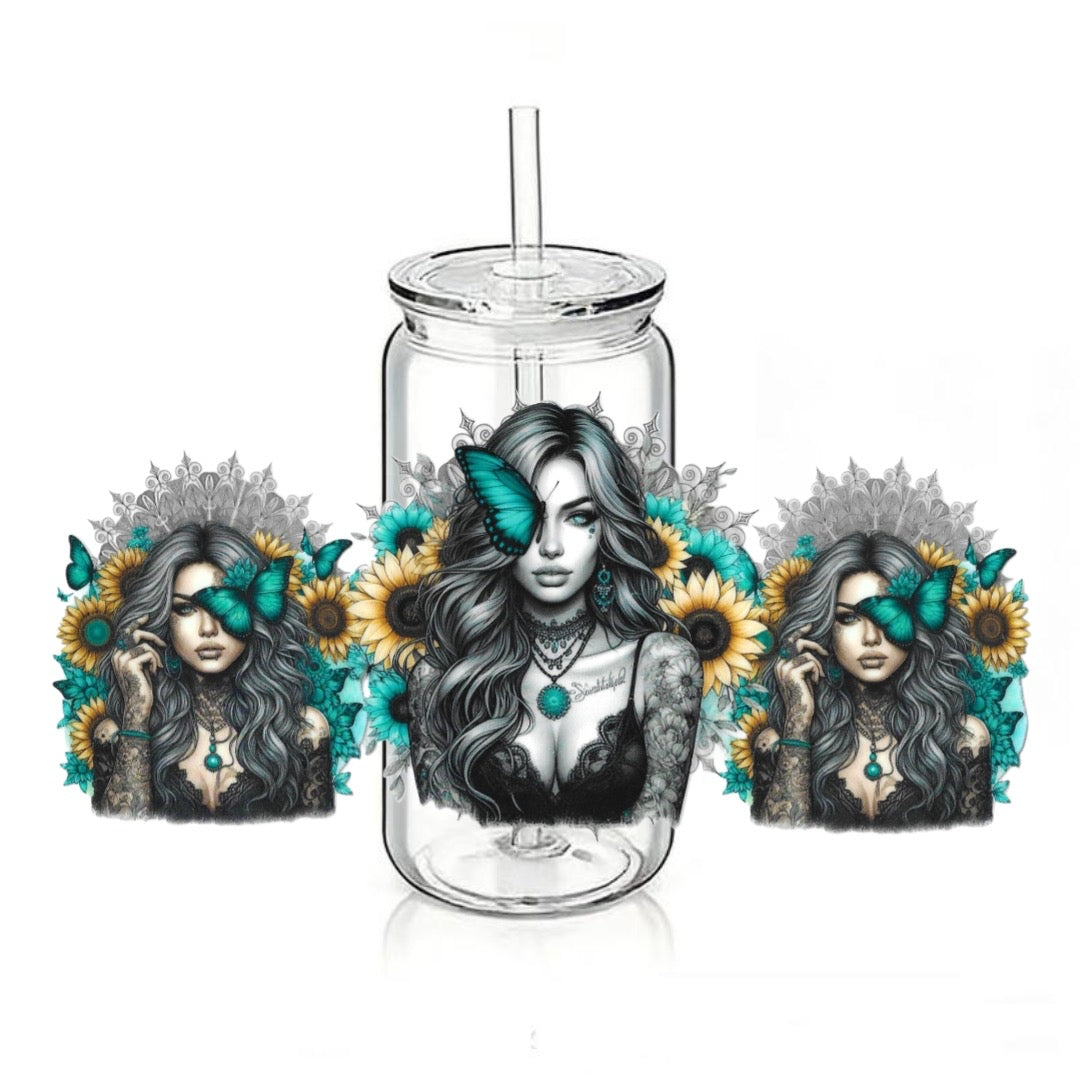Tattooed Chick & Flowers
