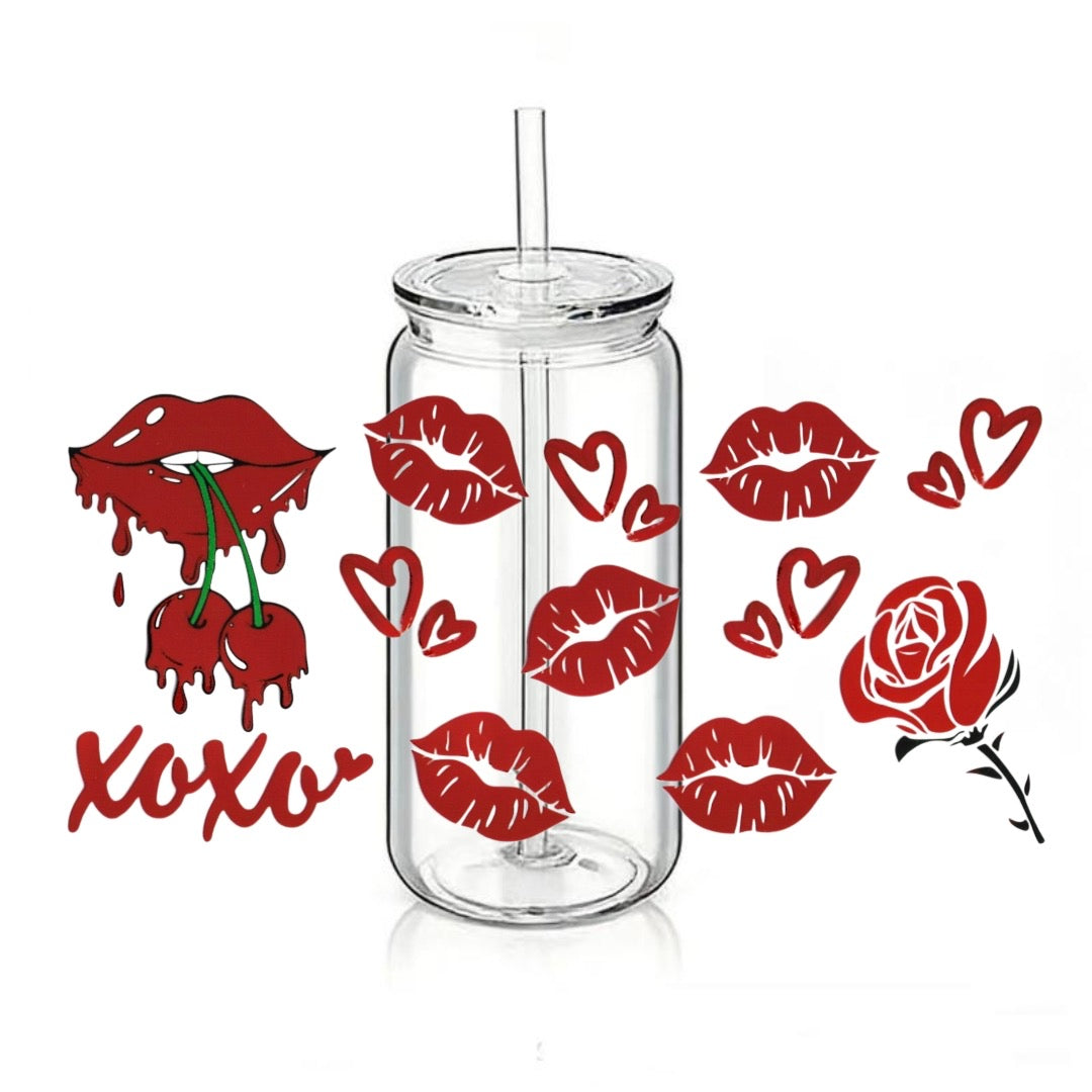 Kisses - Cherries - Hearts