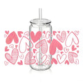 Pink Hearts Print