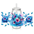 Blue Flower & Butterflies
