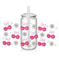 Cherries - Pink Bows - Flowers