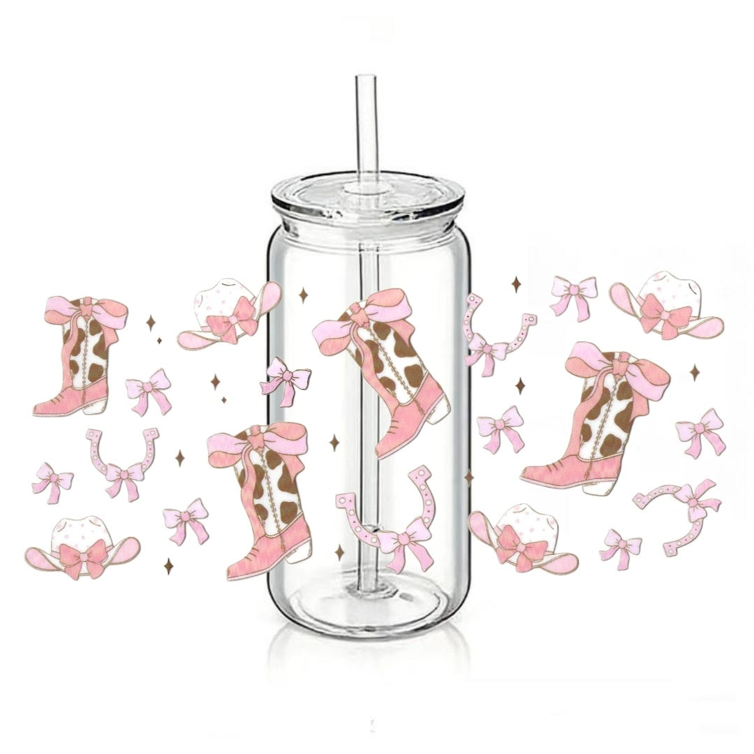 Pink Cowboy Boots - Bows - Hats