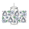 Eeyore - Blue Flowers - Hearts