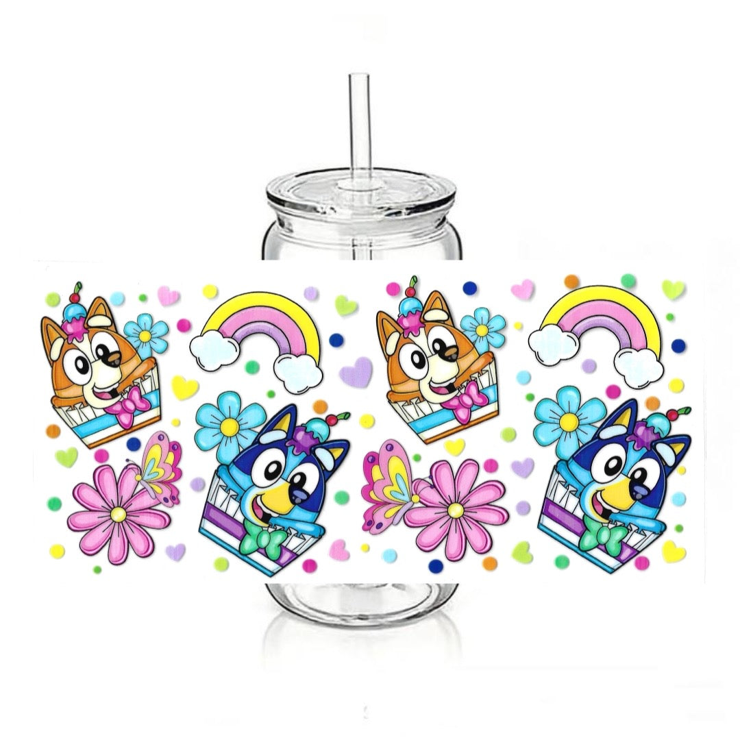 Bluey - Hearts - Rainbows