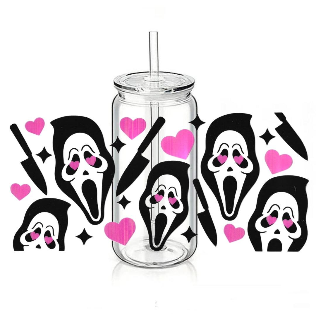 Scream GhostFace & Pink Hearts