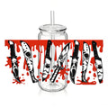 Blood Drip Knives with Horror Characters